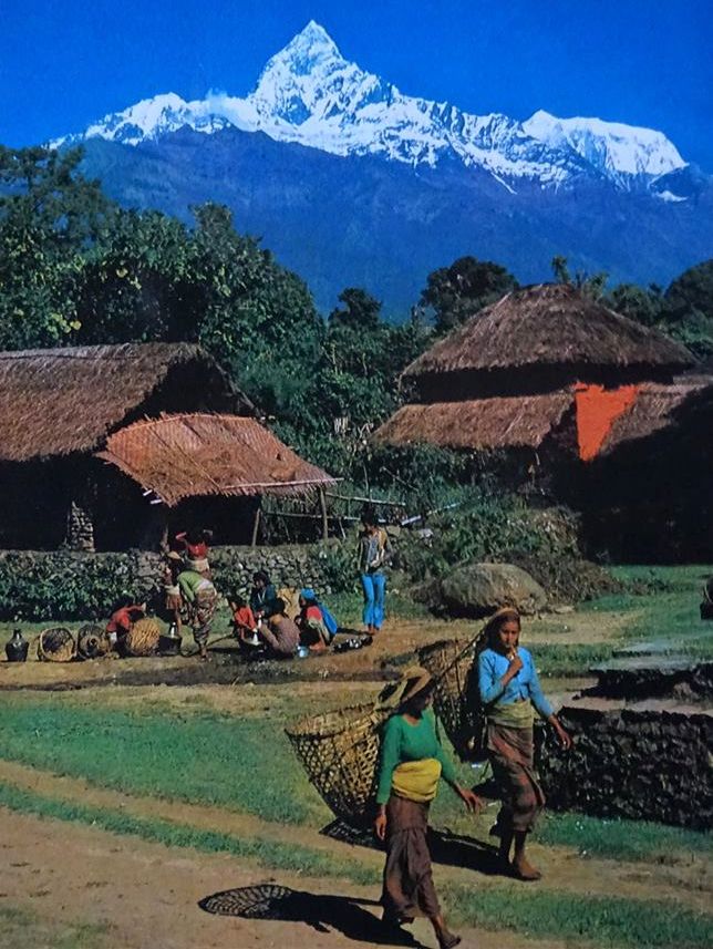 Mount Macchapucchre ( The Fishtail Mountain ) from Pokhara in Nepal