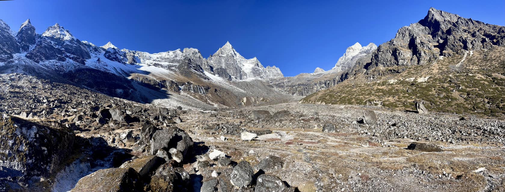 Kyajo Ri and Maccherma Peak in Gokyo Valley