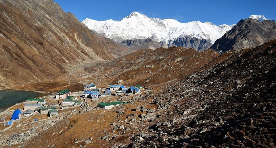 Cho Oyu from Gokyo Village