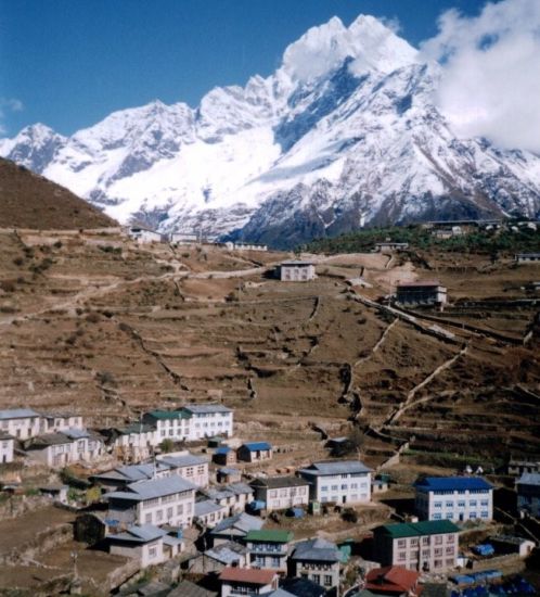 Thamserku from Namche Bazaar