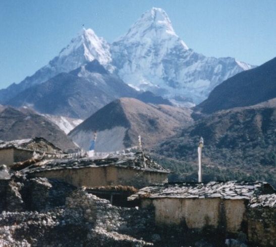 Pangboche Village and Ama Dablam