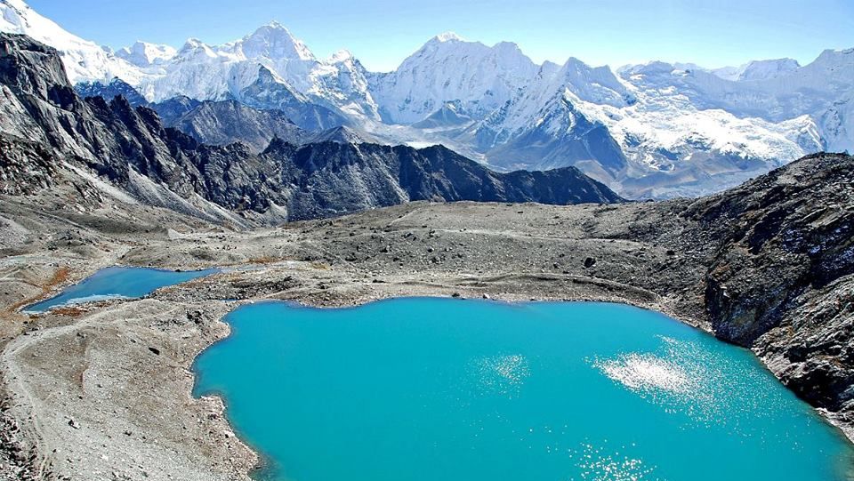 Mount Makalu and Baruntse from Kongma La