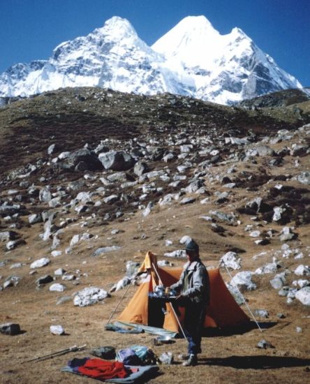 Camp at Shershon beneath Peak 6 ( Mount Tutse )