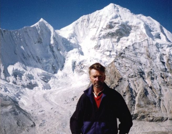 Mount Baruntse from above Advanced Base Camp for Mount Makalu