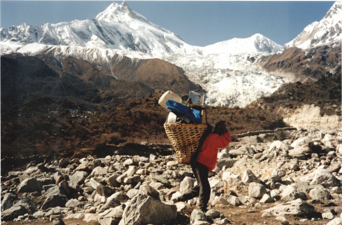 Mt.Manaslu on route from Samagaon to Samdu in the Buri Gandaki Valley