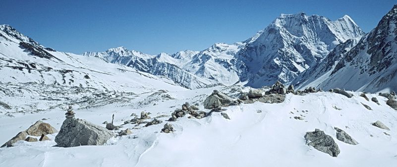 Mt.Pang Puchi from Larkya La