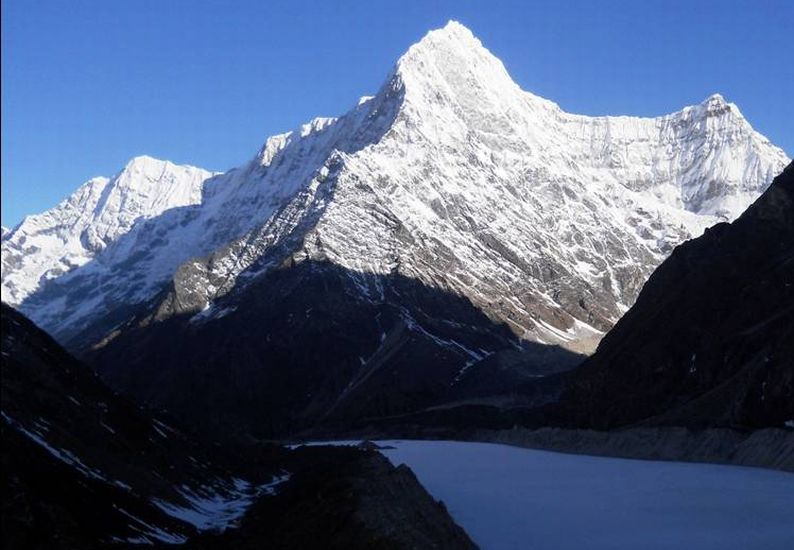 Tsho Rolpa glacier lake and Mt.Kang Nachugo