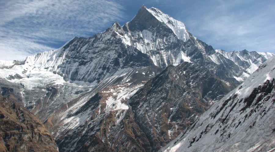 Mount Macchapucchre ( Fishtail Mountain ) from Annapurna Base Camp