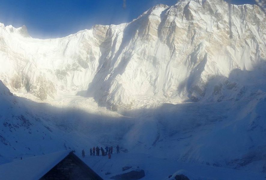 Mount Annapurna I above Annapurna Sanctuary