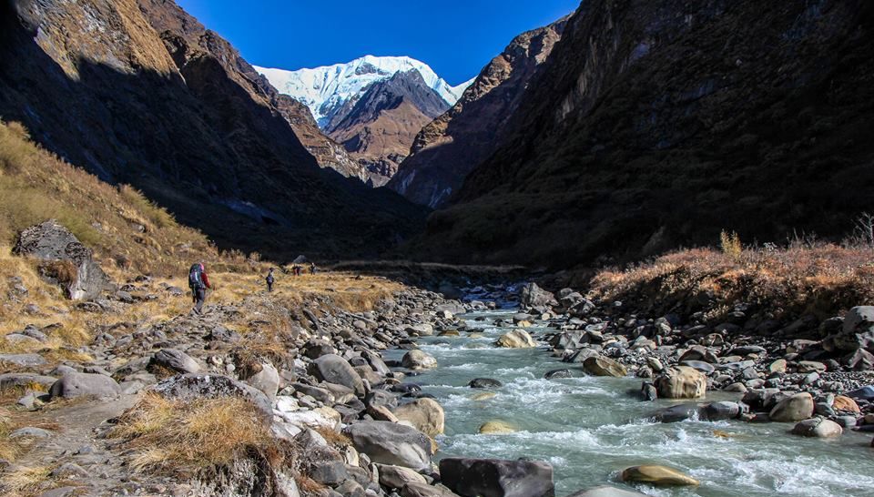 Annapurna III from Modi Khola Valley