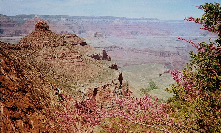 Trail to Plateau Point in the Grand Canyon from the South Rim