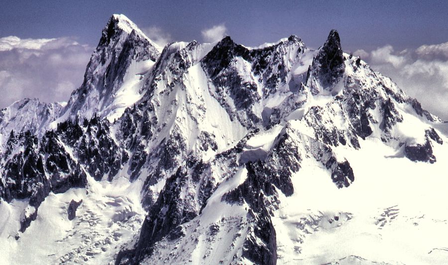 Grandes Jorasses and the Dent du Gant