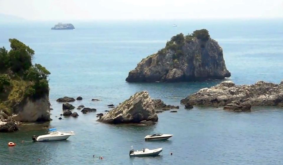 Island in Bay at Parga on the Ionian Coast of Greece