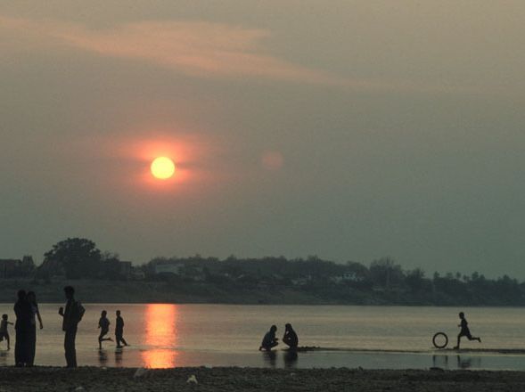 Sunset on the Mekong River