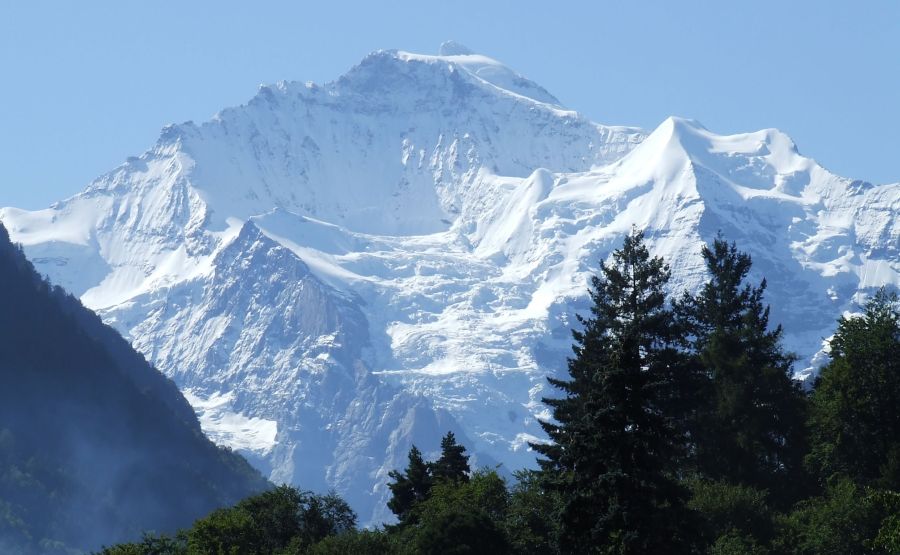 The Jungfrau in the Bernese Oberlands Region of the Swiss Alps