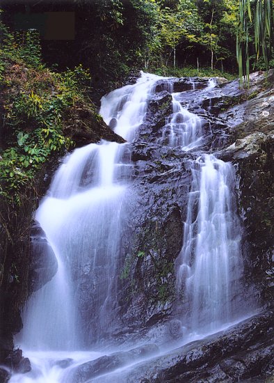 Durian Peringin waterfall on Pulau Langkawi off Peninsular Malaysia