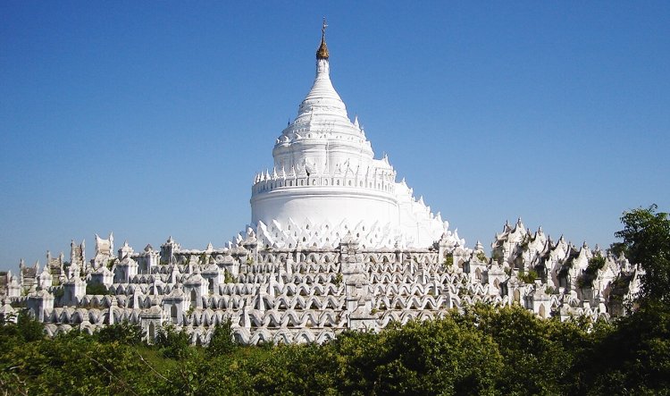 Hsinbyume Paya at ancient city of Mingun