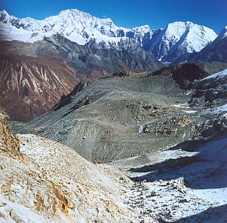 Gosainthan ( Shishapangma ) from Naya Kanga in Langtang Valley