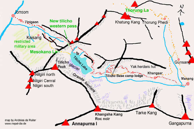 Tilicho Lake Map