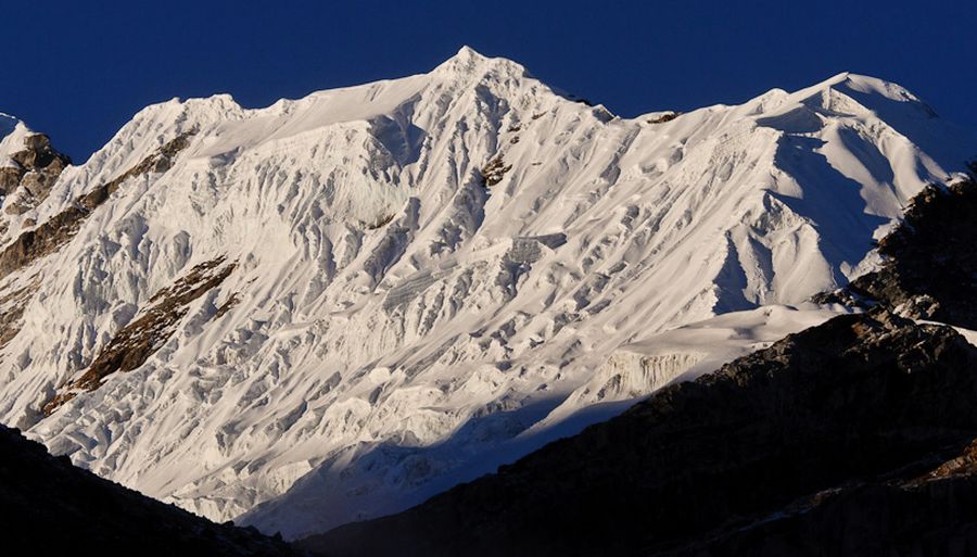 Lobuje East Peak in the Khumbu Region of the Nepal Himalaya