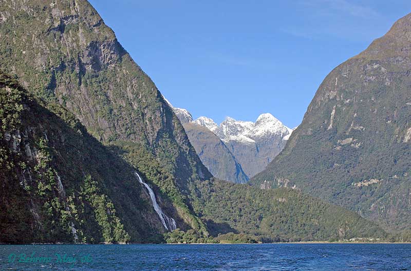 Lady Bowen Waterfall at Milford Sound in the South Island of New Zealand