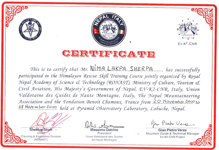 Certificate