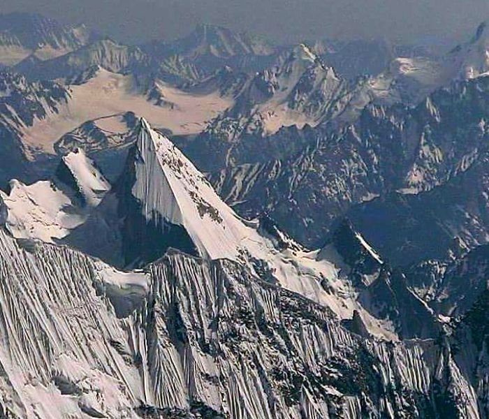 Laila Peak ( 6985m ) in the Hushe Valley near the Gondogoro glacier in the Karakorum Mountains of Pakistan