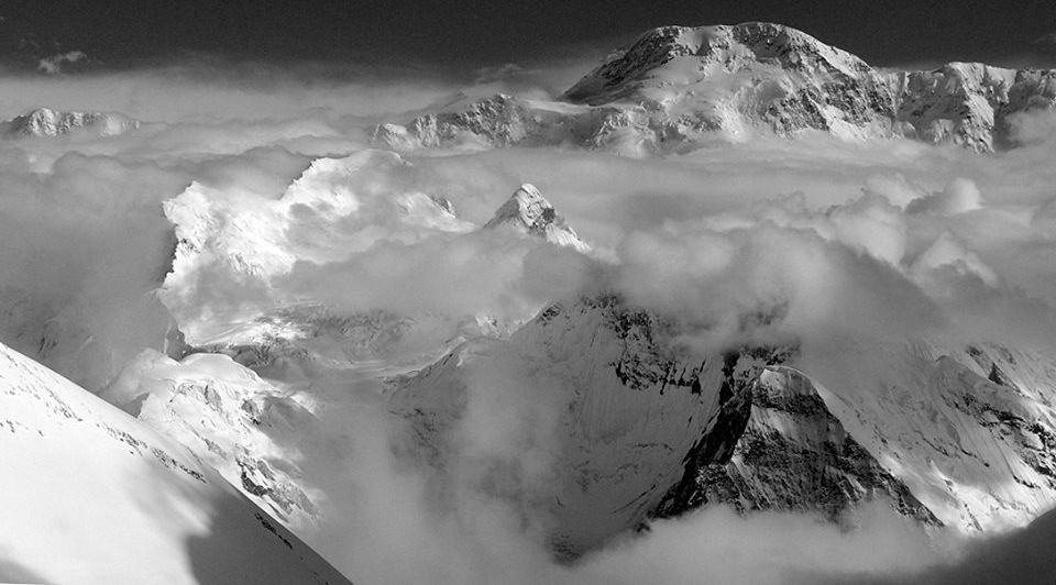 Pik Pobedy ( Jenish Chokusu, Victory Peak ) in Kyrgyzstan, Central Asia