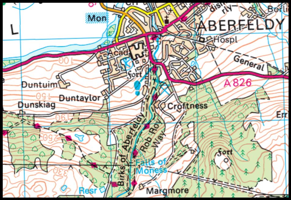 Map of Aberfeldy