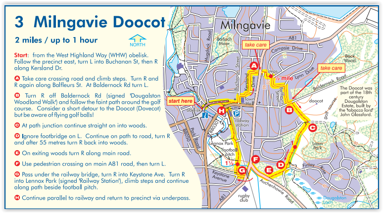 Route Map of the Dougalston Woods walk