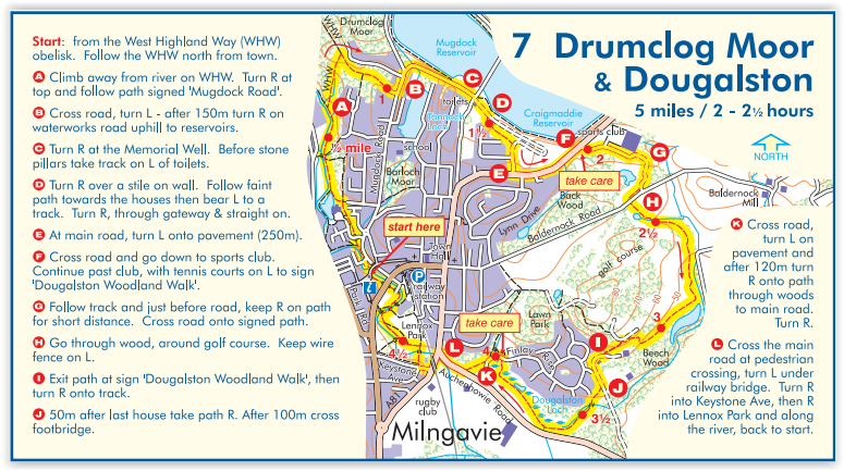 Route Map of the Dougalston Woods walk