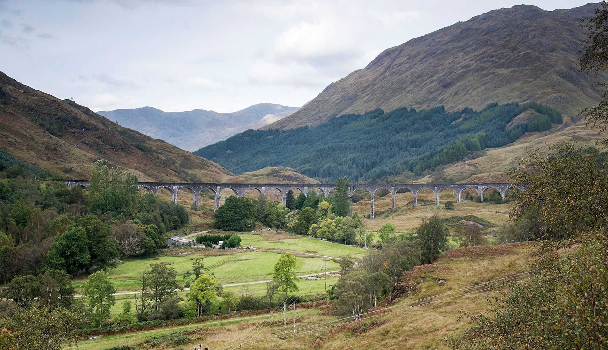 Glenfinnan Viaduct in Lochaber in Western Scotland