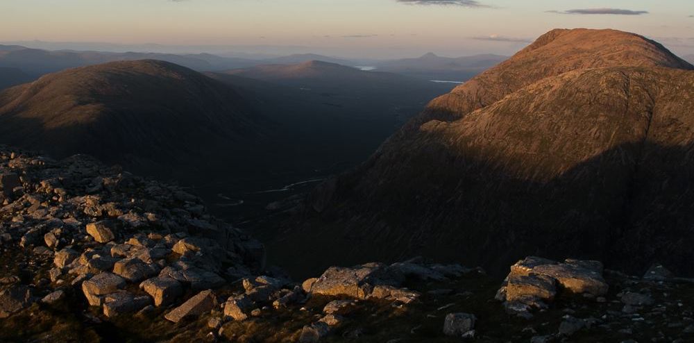 Beinn a Chrulaiste and Buchaille Etive Mor in Glencoe in the Highlands of Scotland