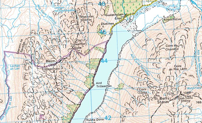 Map of Beinn Trilleachan