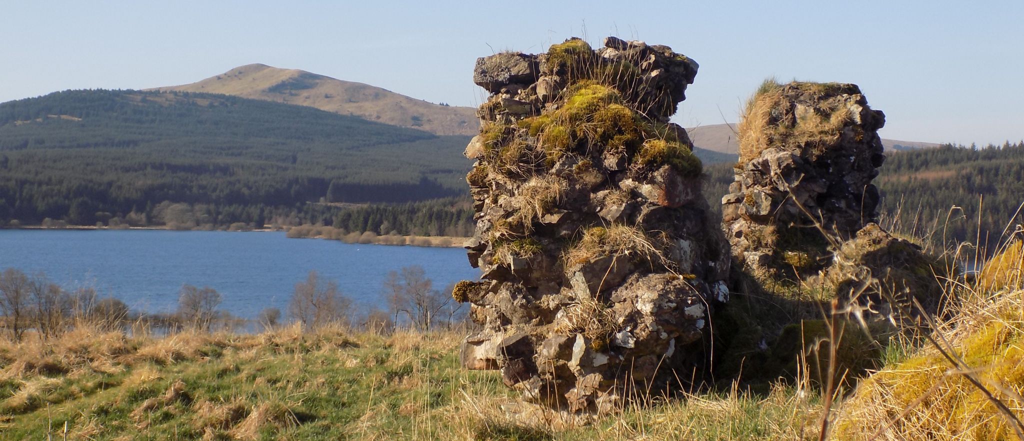 Meikle Bin across Carron Valley Reservoir