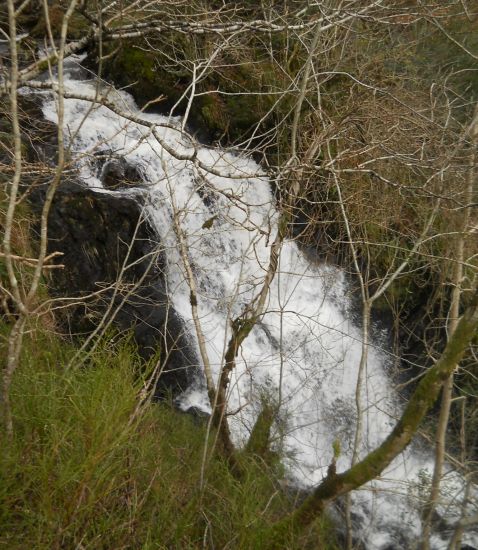 Waterfall above Aberfoyle on descent from Craigmore