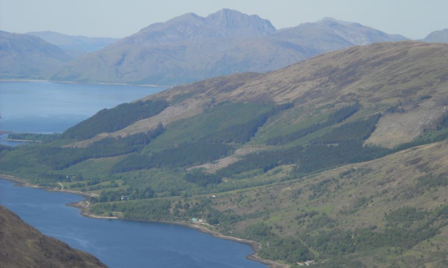 Garbh Bheinn in Ardgour from Garbh Bheinn above Loch Leven