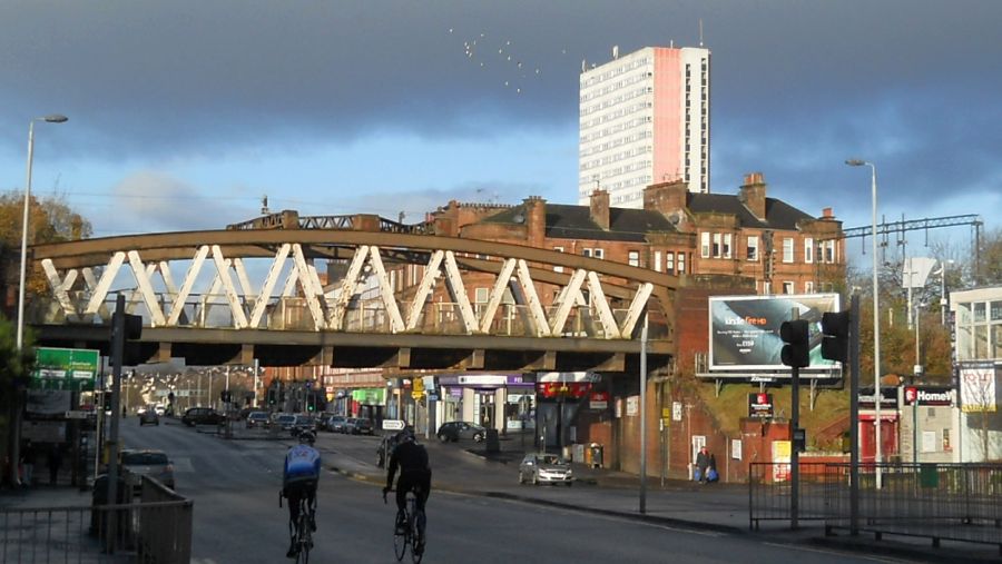 Railway bridge over Great Western Road at Anniesland