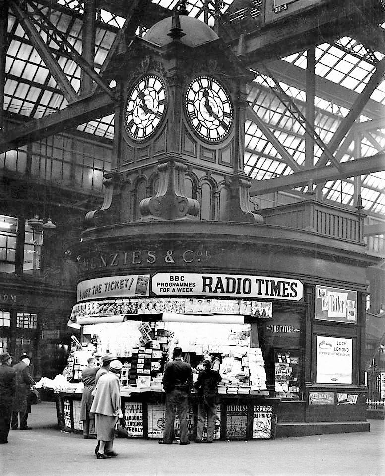 Clock in Central Station in Glasgow