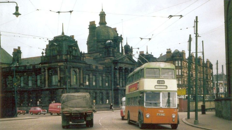 Glasgow Corporation trolleybus at Govan