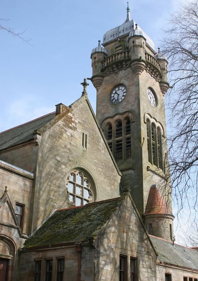 The Clock Tower of Mount Zion Church in Quarrier's Village