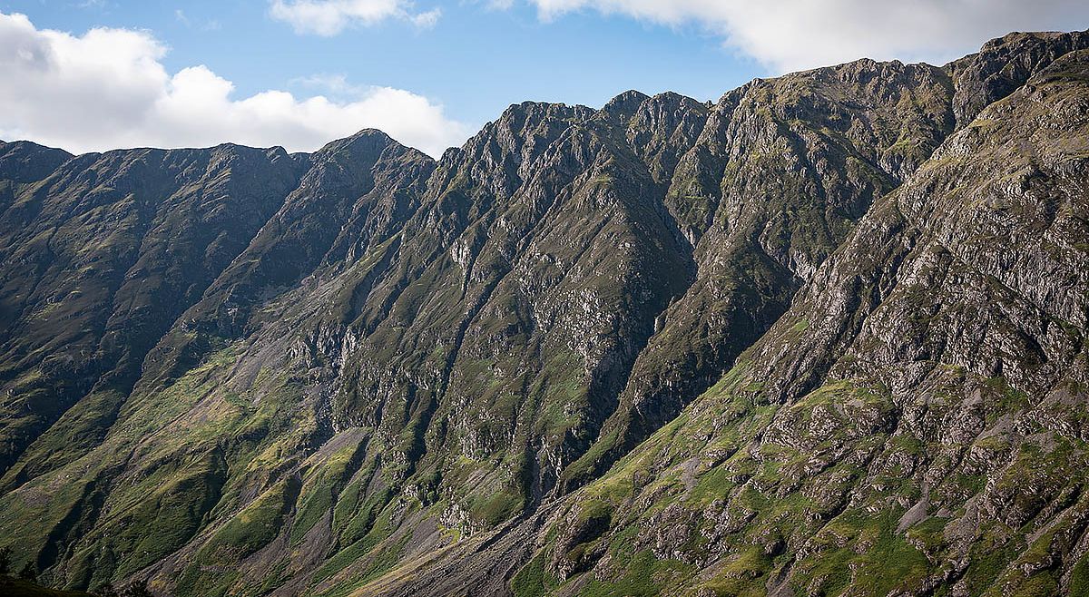 Aonach Eagach Ridge above Glen Coe