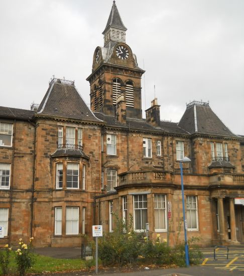 Main Medical Building at the Southern General Hospital in Govan District of Glasgow