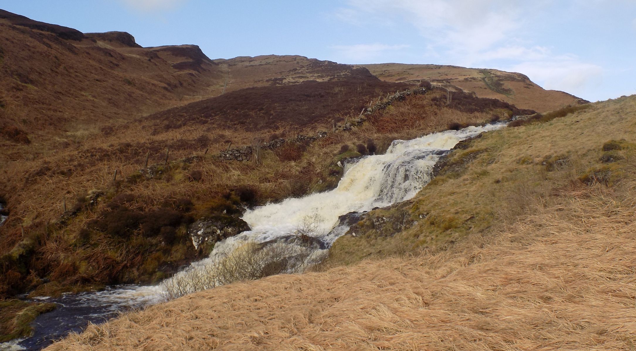 Waterfall on burn from Greenside Reservoir