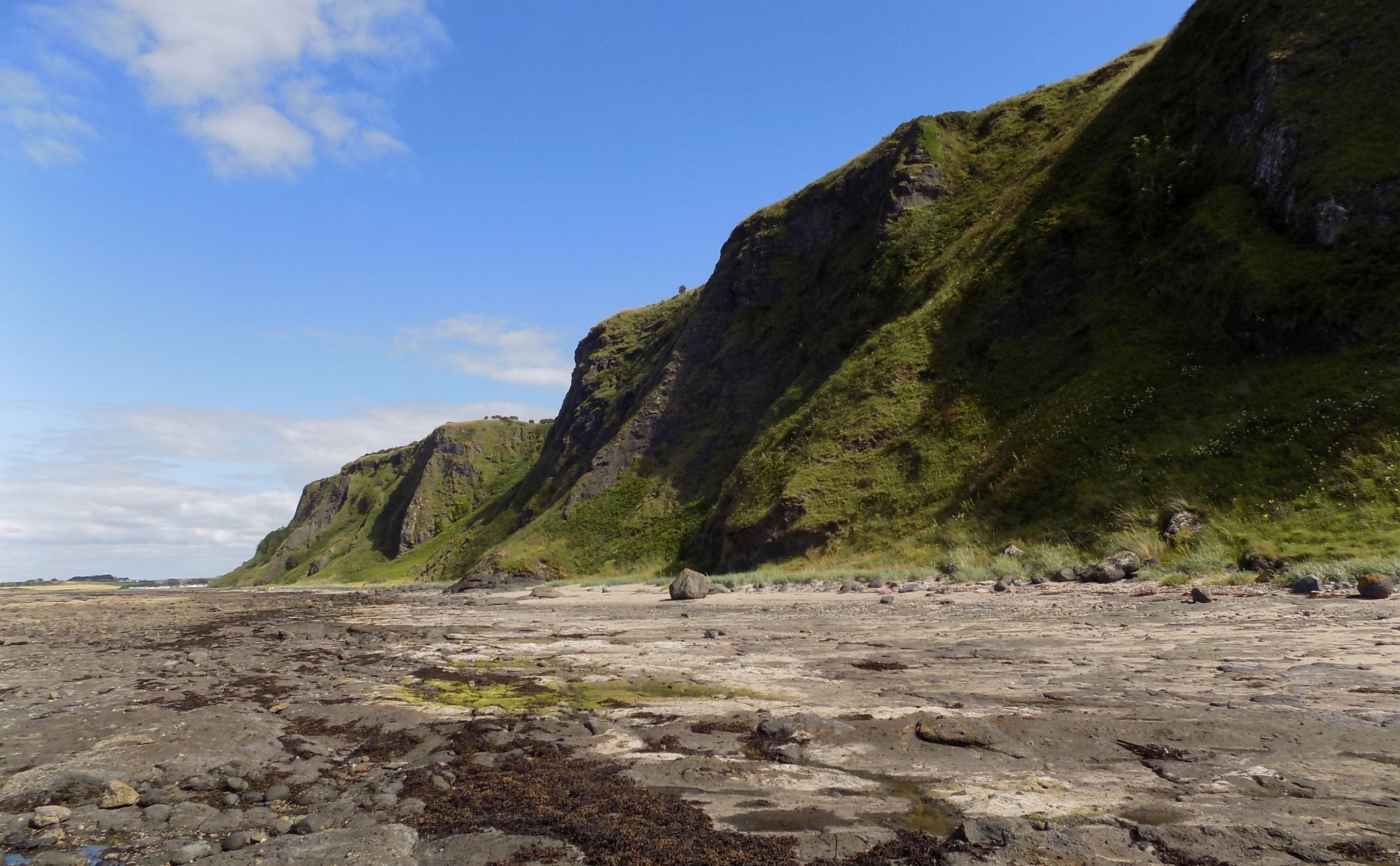 The rocky escarpment of the "Heads of Ayr"