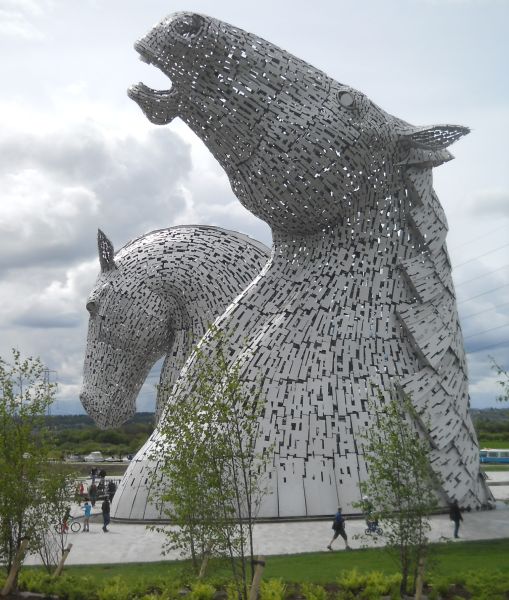 The Kelpies at Carron Sea Lock on the Forth and Clyde Canal