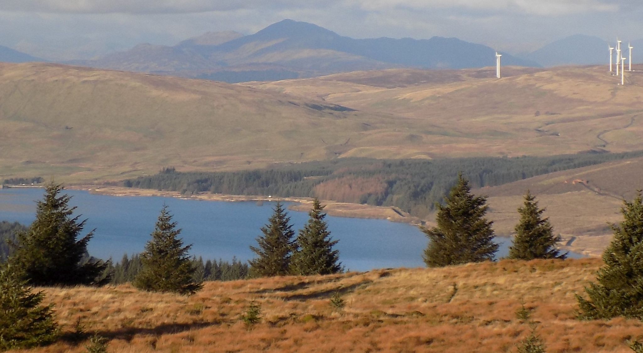 Ben Lomond beyond Carron Valley Reservoir