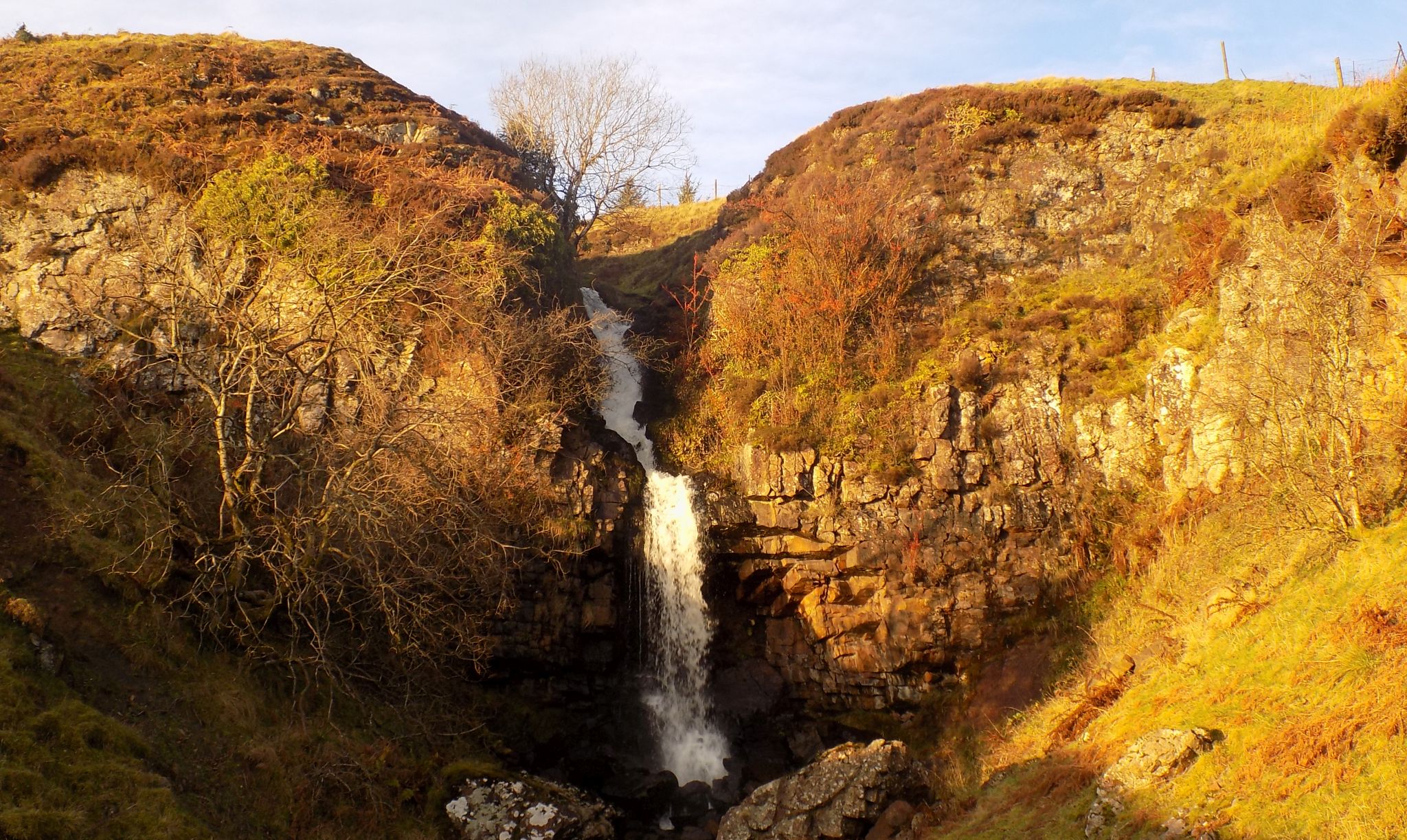 Waterfall on Banton Burn in Kilsyth Hills