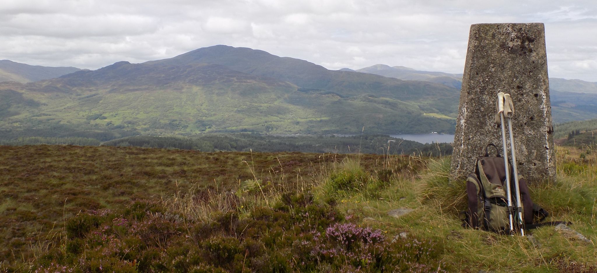 View to the North from the Trig Point on the Menteith Hills above Braeval Forest