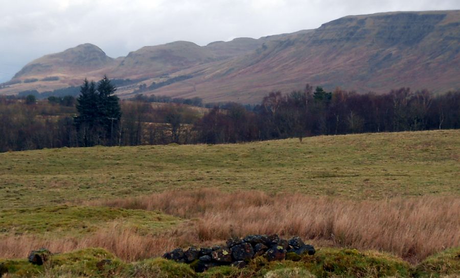 Campsie Fells from moors above Mugdock Country Park